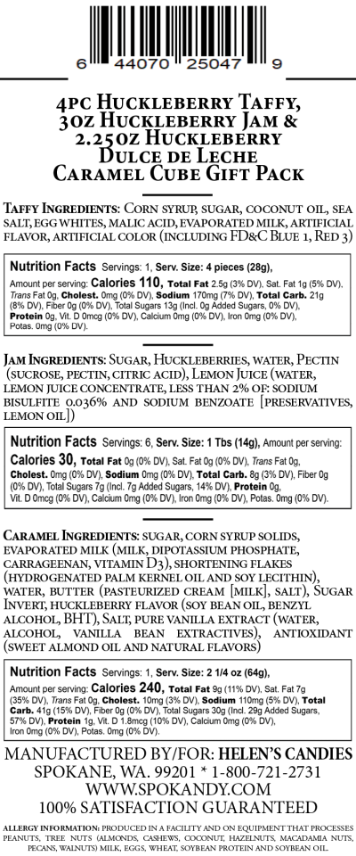 Jam, Caramel, Taffy Label