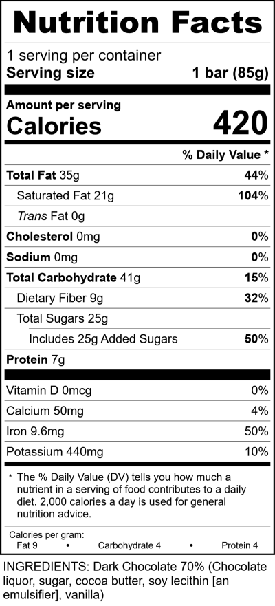 W3013-3Oz-70-Dark-Chocolate-Bar-RecipeFormula-Nutrition-Labels